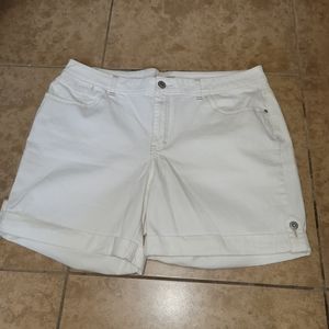 St. John's Bay White Jean Shorts